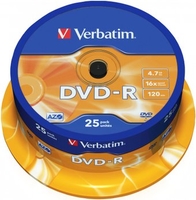 DVD-R диск Verbatim 4.7Gb 16x 43522 (25 шт.) - фото