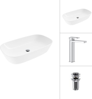 Умывальник Lauter 21393-70 + Cascade 21СК0655C + донный клапан 21190CH (хром) - фото