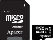 Карта памяти Apacer microSDHC UHS-I (Class 10) 16GB + адаптер (AP16GMCSH10U1-R) - фото