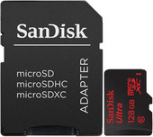 Карта памяти SanDisk Ultra microSDXC UHS-I (Class 10) 128GB (SDSDQUA-128G-G46A) - фото