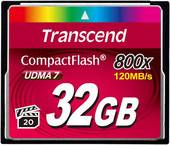 Карта памяти Transcend 800x CompactFlash Premium 32GB (TS32GCF800) - фото