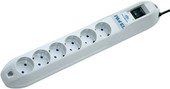 Сетевой фильтр ZIS Pilot GL 6 розеток, 5 м, белый - фото