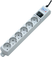 Сетевой фильтр ZIS Pilot S 6 розеток, 10 м, серый - фото