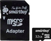 Карта памяти Smart Buy microSDHC Class 10 32GB (SB32GBSDCL10-01) - фото