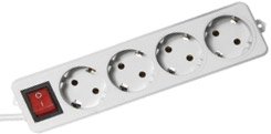 Удлинитель Гарнизон 4 розетки, белый, 5 м (ELB-G4-W-5) - фото