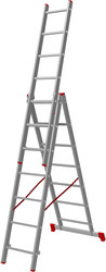 Лестница-стремянка Новая высота алюминиевая трёхсекционная 3x7 (1230307) - фото