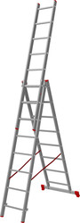 Лестница-стремянка Новая высота алюминиевая трёхсекционная 3x8 (1230308) - фото