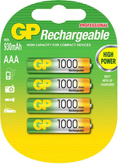 Аккумуляторы GP AAA 1000mAh 4 шт. (100AAAHC) - фото