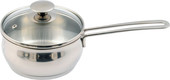 Кастрюля с длинной ручкой Кухар Магнолия Престиж со стеклянной крышкой 1.2 л - фото