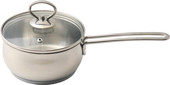 Кастрюля с длинной ручкой Кухар Магнолия Классика со стеклянной крышкой 1.2 л - фото