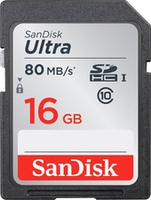 Карта памяти SanDisk SDHC (Class 10) 16GB [SDSDUNC-016G-GN6IN] - фото