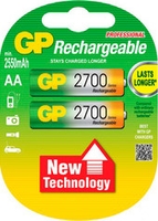 Аккумуляторы GP AA 2700mAh 2 шт. [270AAHC] - фото