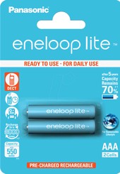 Аккумуляторы Panasonic Eneloop Lite AAA 550mAh 2 шт. [BK-4LCCE/2BE] - фото