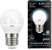 Светодиодная лампа Gauss E27 6.5 Вт 4100 К [105102207] - фото