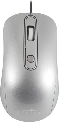 Мышь Oklick 155M (серебристый) - фото